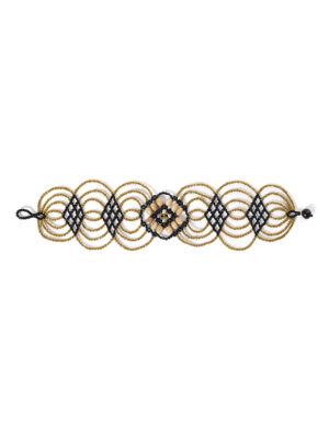 Étsa Flower Choker <br> Black, Mustard & Beige