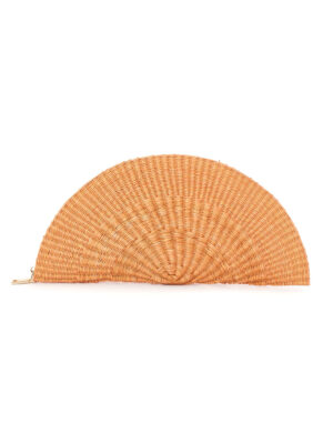 Abanico Clutch Bag <br> Caramel