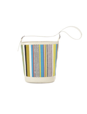 Unu Shoulder Bag <br> White With Stripes