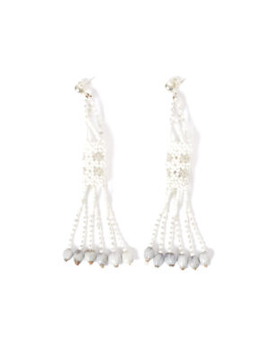 Jéne Earrings <br> White